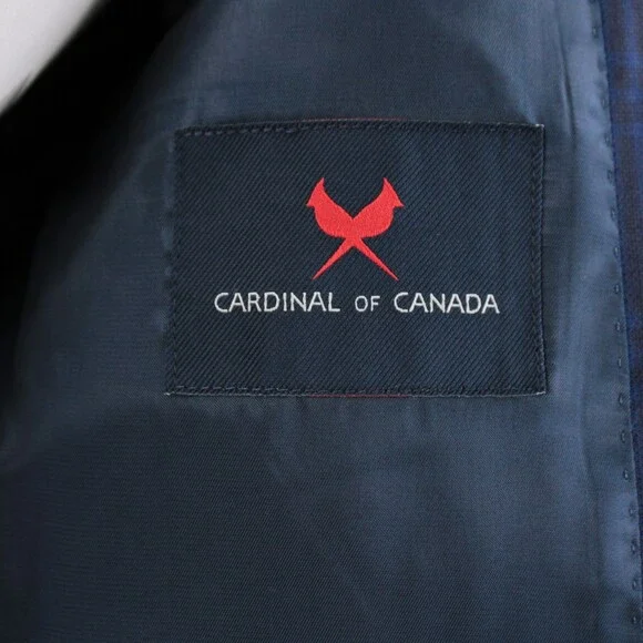 Cardinal of Canada NWT Wool Sport Coat Size 44R US In Blues Plaid